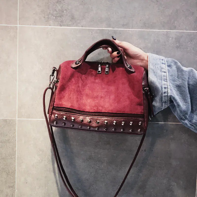 Retro Frosted Women's Boston Bag - Stylish & Versatile