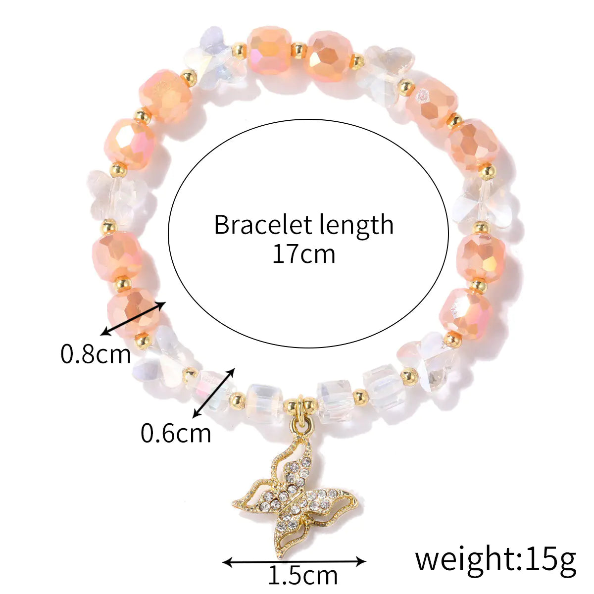 Natural Crystal String Beads Bracelet for Women