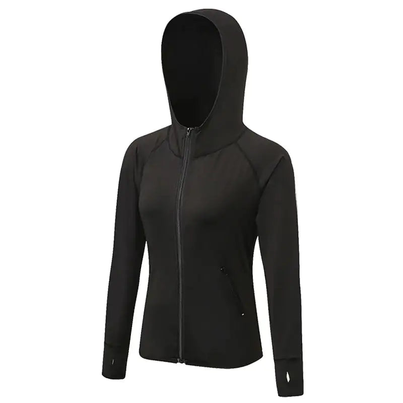 Quick Drying Color Matching Zipper Hoodie for Fitness