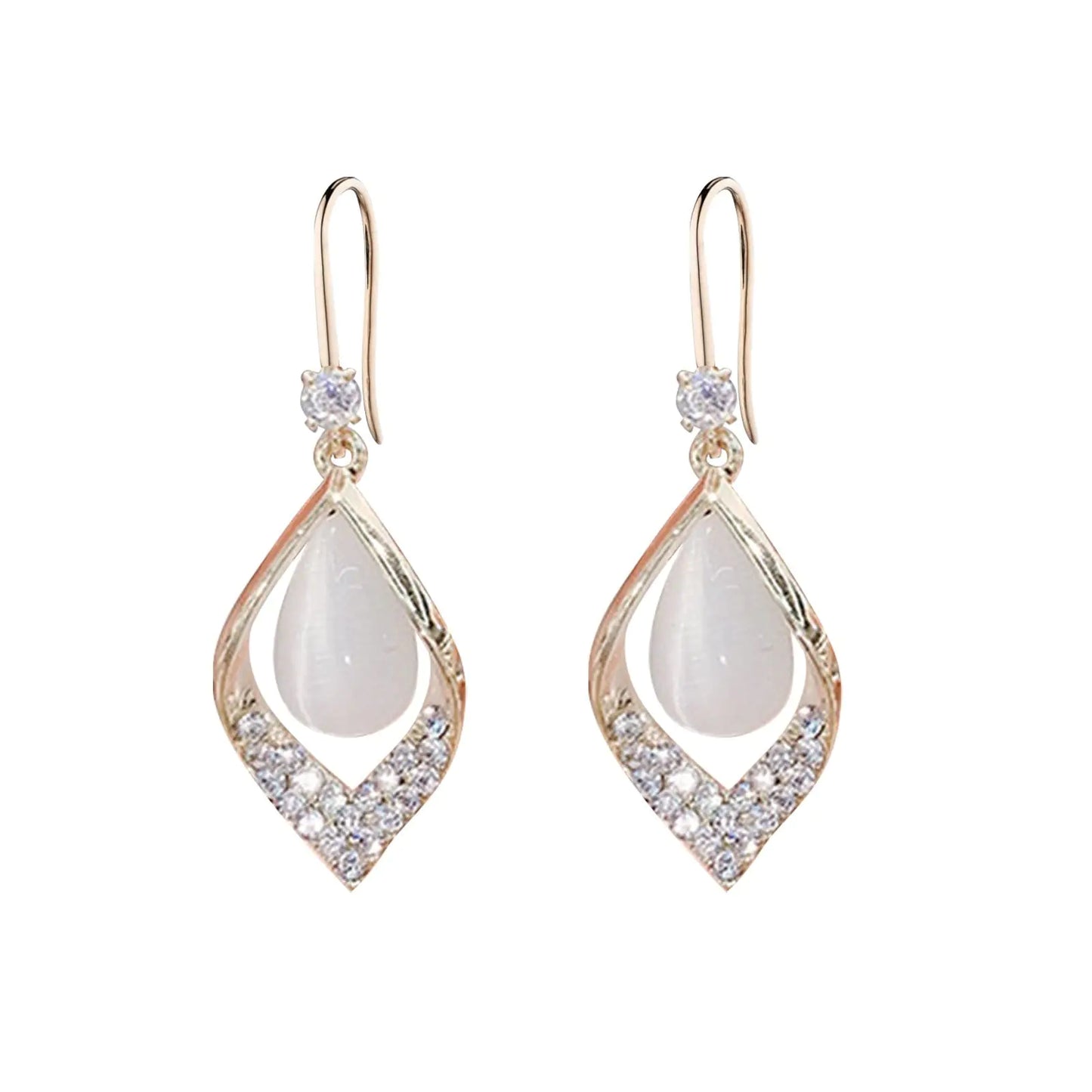 Amazing Deals Colorful Sparkling Full Diamond Stud Earrings Best Gifts for Women's Birthday Anniversaries Jewelry Day of the Deals Clearance