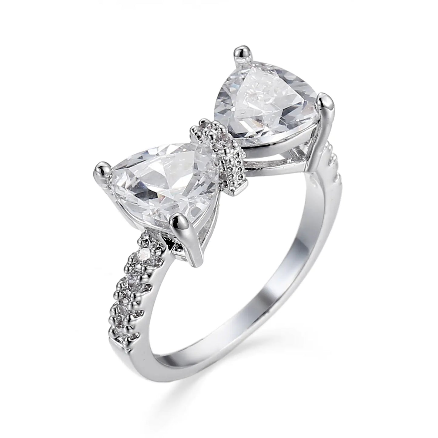 Zircon Jewelry Butterfly Knot Ring