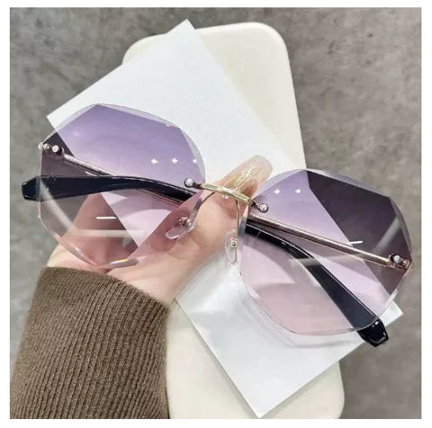 Frameless Polygon Sunglasses