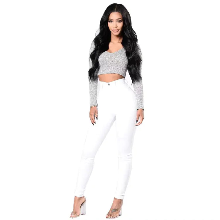 New Elastic Skinny Jeans for Women's Small Feet