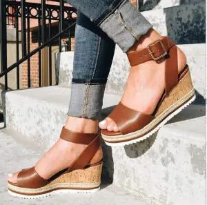 Summer High Heels with Peep-Toe Design