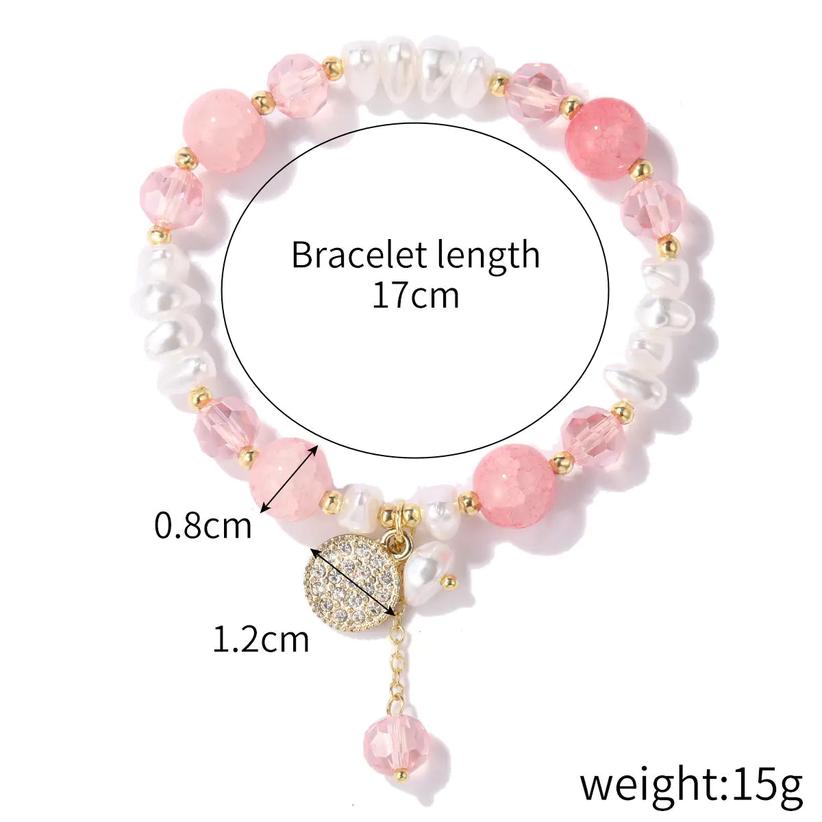 Natural Crystal String Beads Bracelet for Women