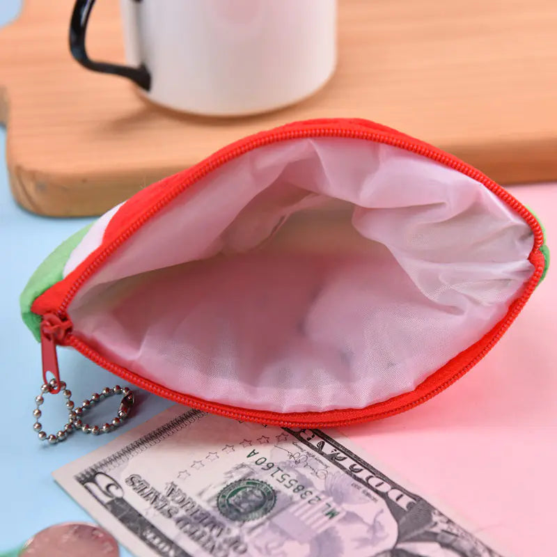 Cute Plush Watermelon Coin Purse & Storage Bag