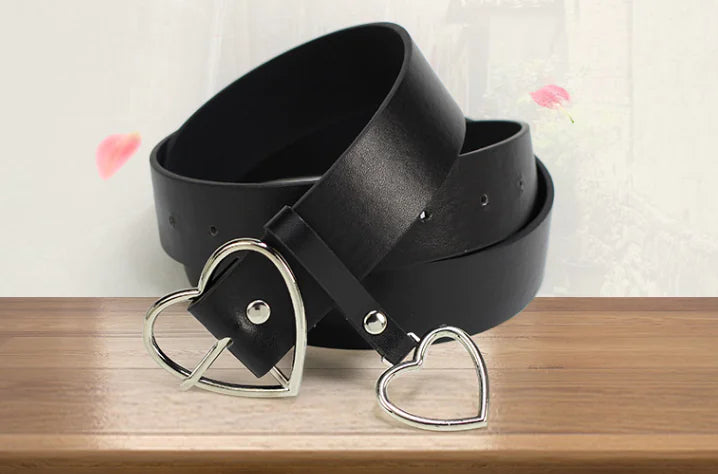 Heart-Shaped Buckle Women's Belt for Jeans (Wholesale)
