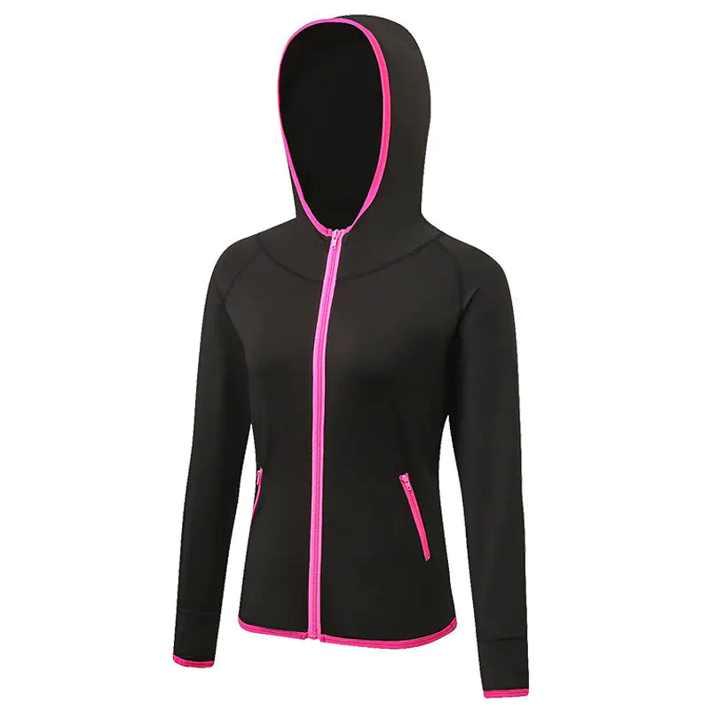 Quick Drying Color Matching Zipper Hoodie for Fitness