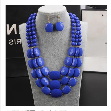 Flower Necklace Jewelry Set