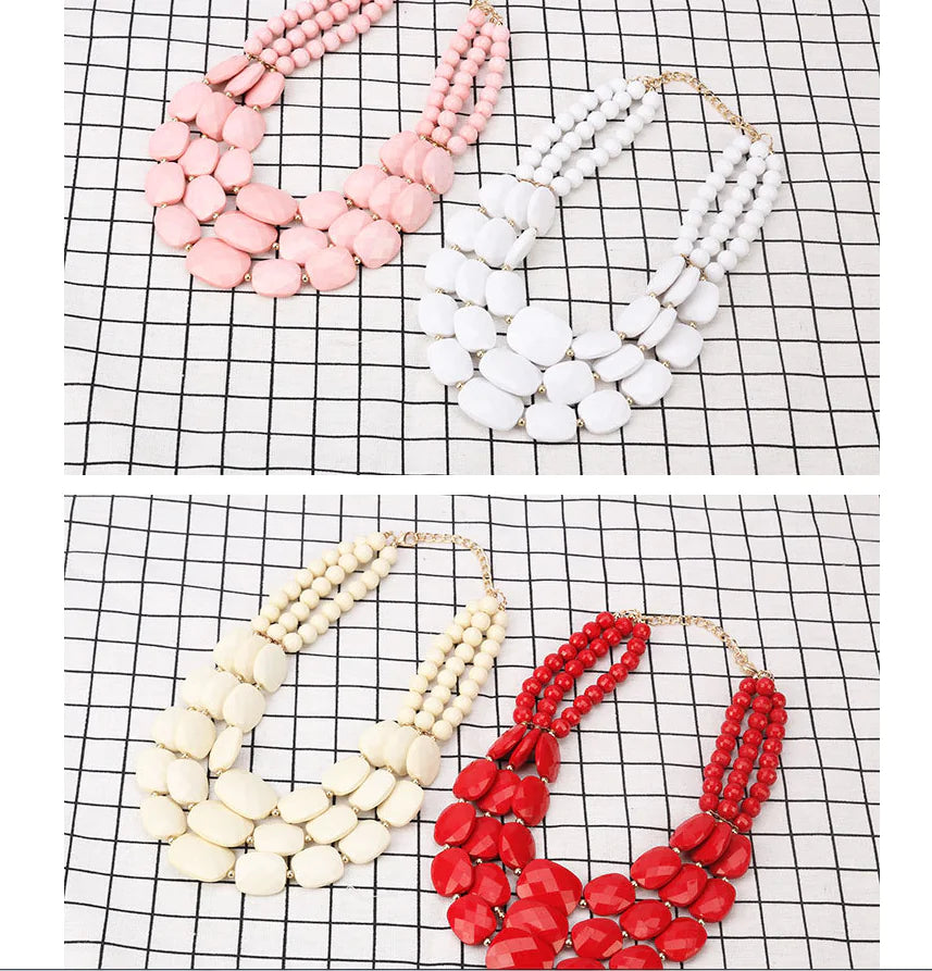 Flower Necklace Jewelry Set