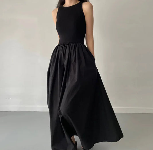Elegant Round Neck Vintage Dress for Women (One Item)