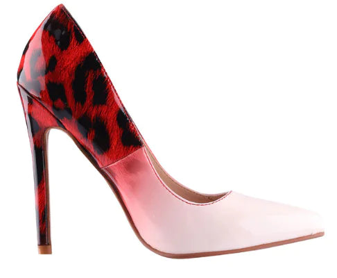 Leopard Print Colorblock High Heels - Stylish & Sexy