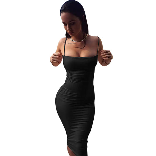Strap Dress, Milk Silk Bandage Dress