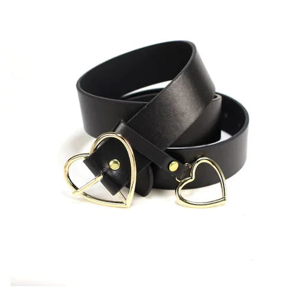 Heart-Shaped Buckle Women's Belt for Jeans (Wholesale)
