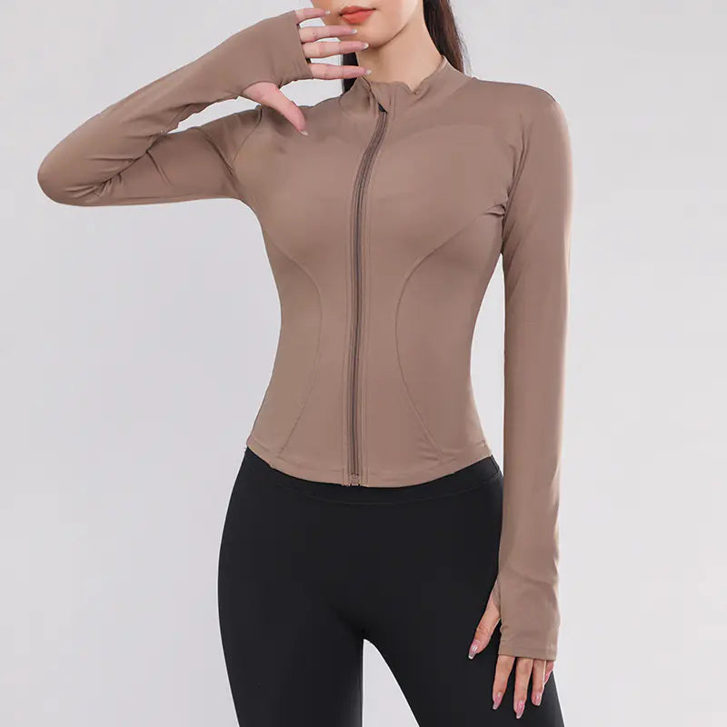 Slim Fit Long Sleeve Women's Yoga and Running Top