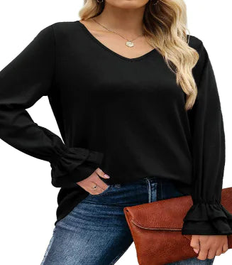 Solid Color Long Sleeve T-Shirt Top