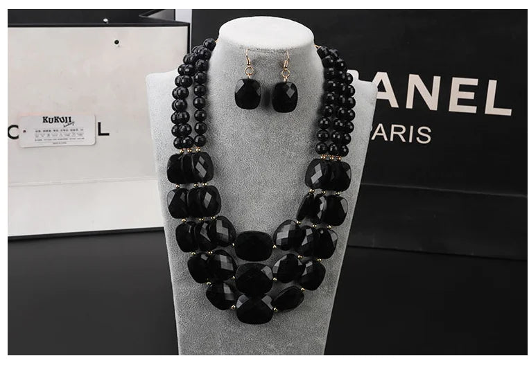 Flower Necklace Jewelry Set