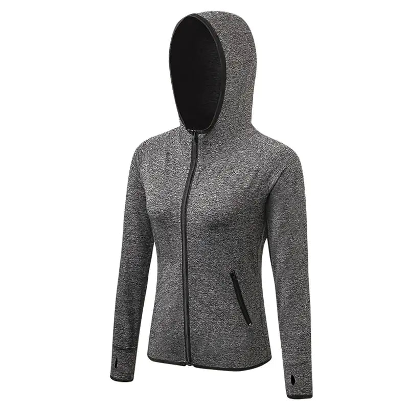 Quick Drying Color Matching Zipper Hoodie for Fitness