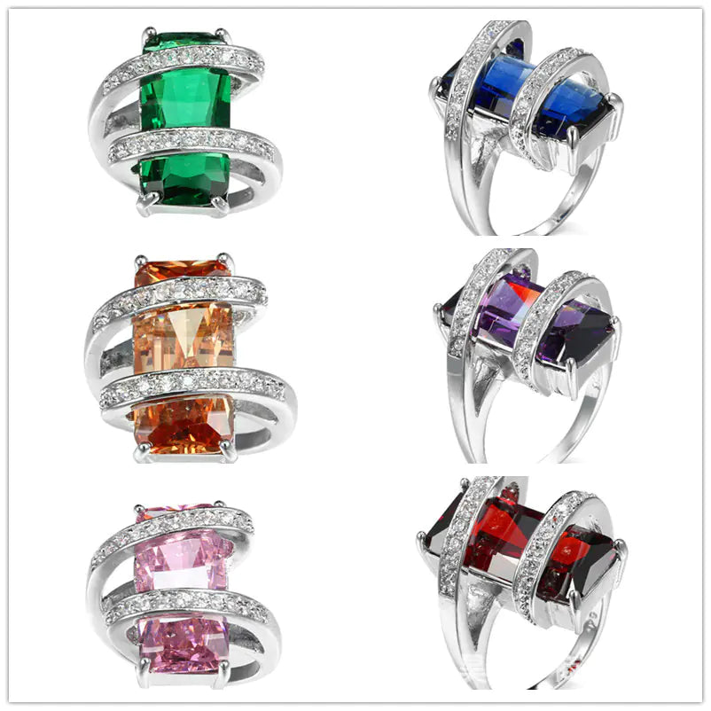 Purple Zircon Wedding Ring Jewelry