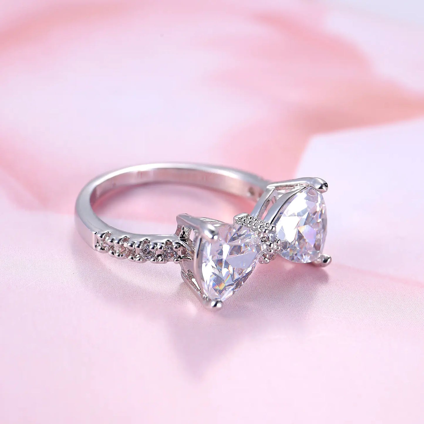 Zircon Jewelry Butterfly Knot Ring