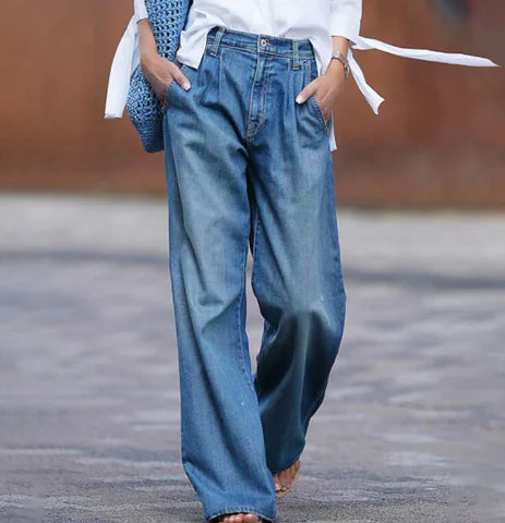 Stylish Comfortable High-Waisted Jeans (One Piece)