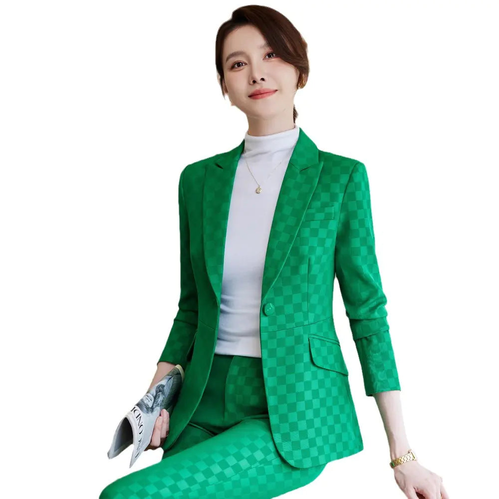 Purple Women's Suit Set with Flared Pants, Stylish 2023