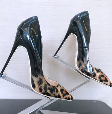 Leopard Print Colorblock High Heels - Stylish & Sexy