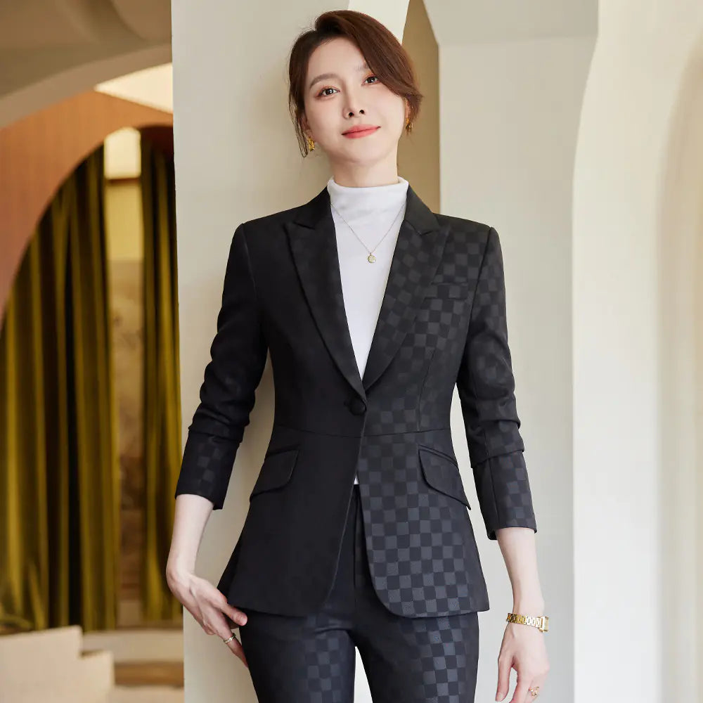 Purple Women's Suit Set with Flared Pants, Stylish 2023