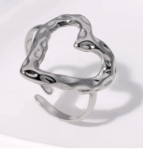 Bohemian Heart Ring in Sterling Silver 925 (Single Piece)