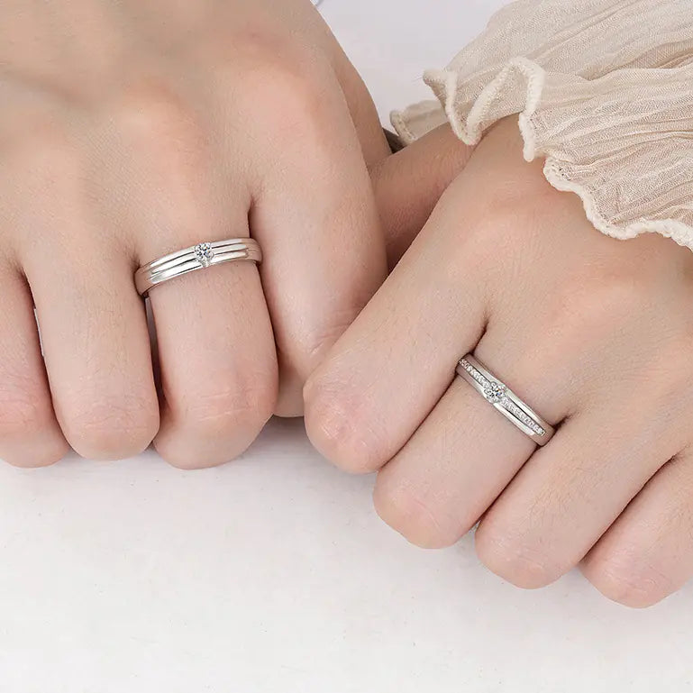 Simple Couple Rings for Men and Women Fashion