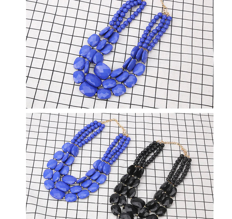 Flower Necklace Jewelry Set