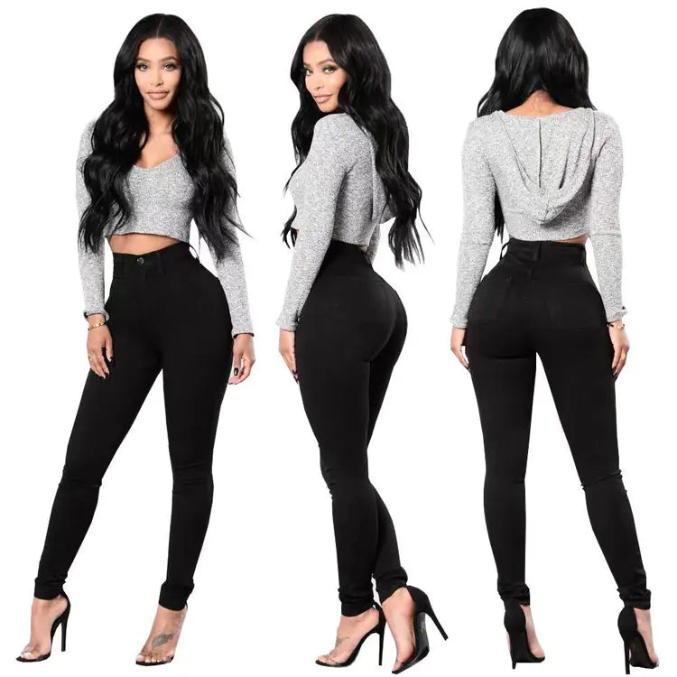 New Elastic Skinny Jeans for Women's Small Feet