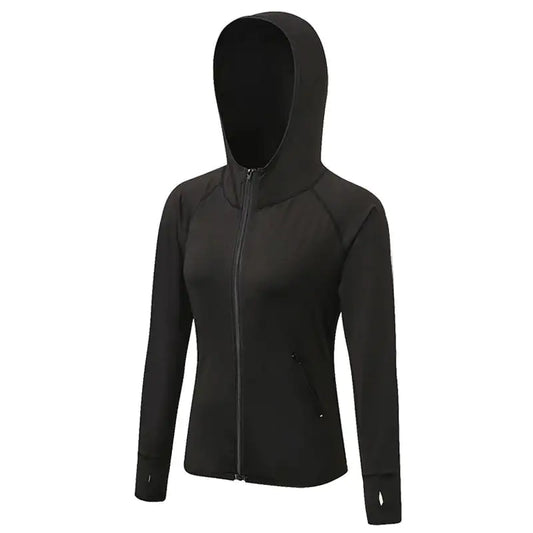 Quick Drying Color Matching Zipper Hoodie for Fitness