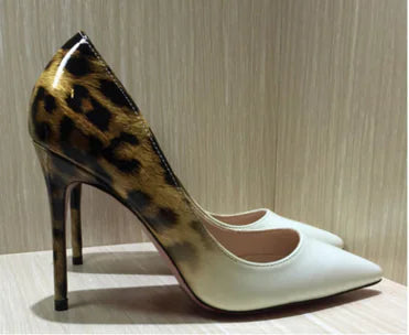 Leopard Print Colorblock High Heels - Stylish & Sexy