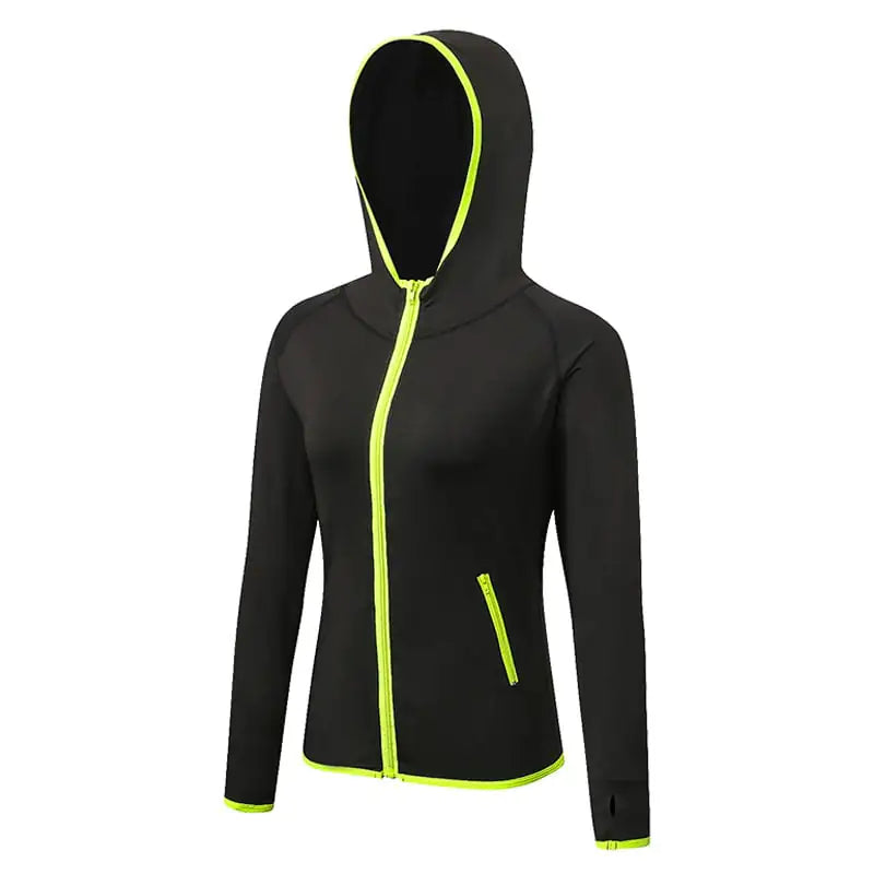 Quick Drying Color Matching Zipper Hoodie for Fitness