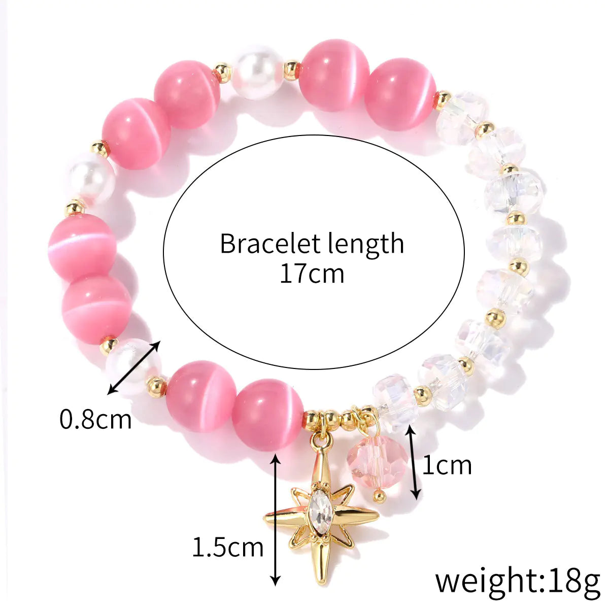 Natural Crystal String Beads Bracelet for Women