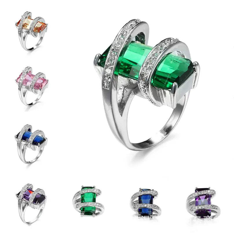 Purple Zircon Wedding Ring Jewelry