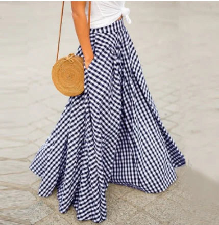 Long Summer Party Skirt with High Waist (One Piece)