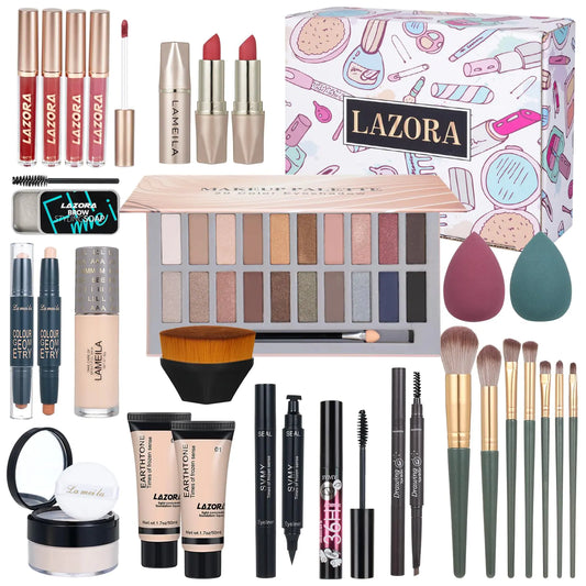 Makeup Kit for Women All in One Makeup Sets Makeup Kit for Women Full Kit Essential Bundle Include 20 Color Eyeshadow Palette Set