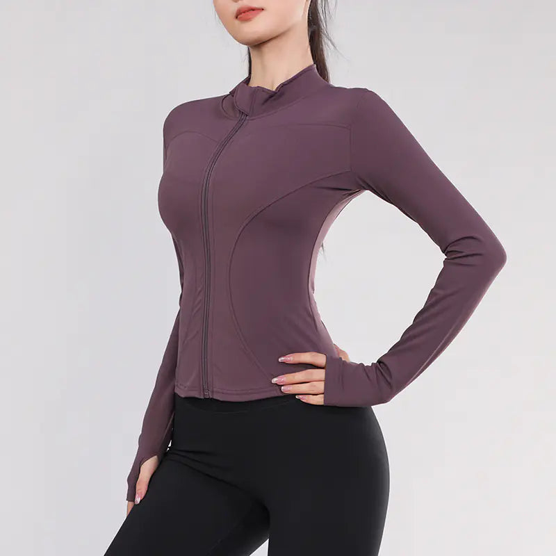 Slim Fit Long Sleeve Women's Yoga and Running Top