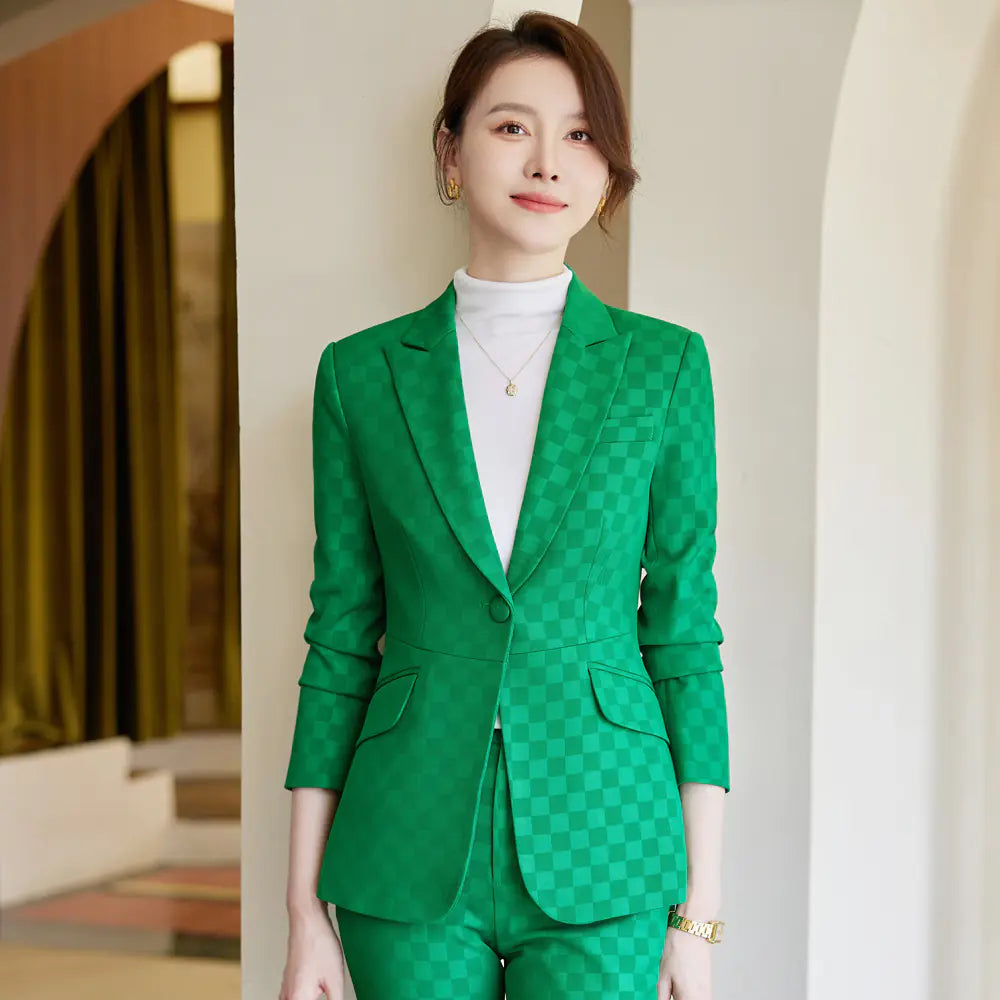Purple Women's Suit Set with Flared Pants, Stylish 2023