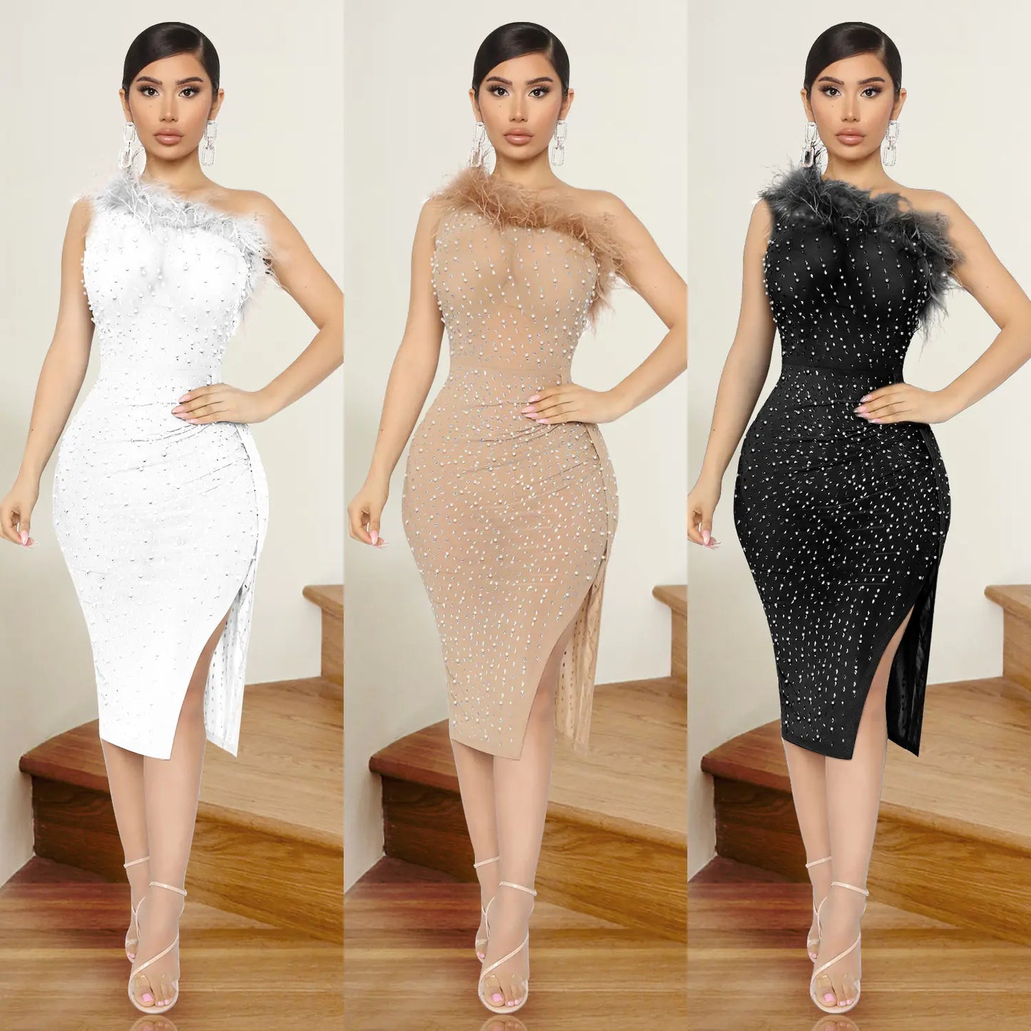 Rhinestone Dress for Women's Nightclub Party