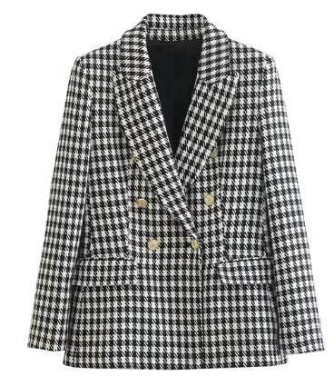 Stylish Blazer with Check Pattern (One Piece)