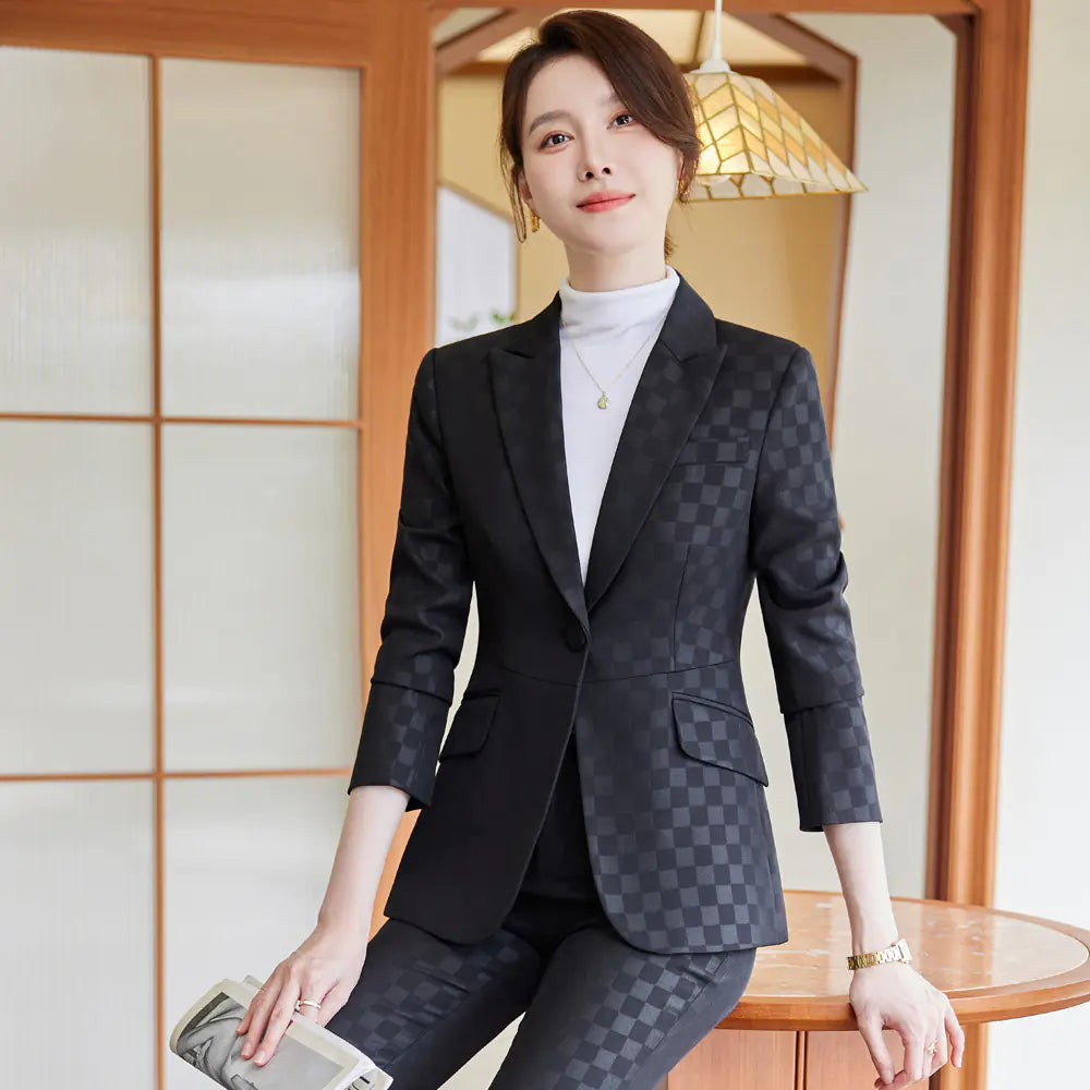 Purple Women's Suit Set with Flared Pants, Stylish 2023