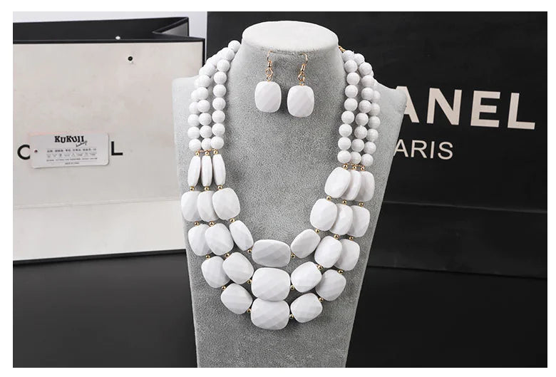Flower Necklace Jewelry Set