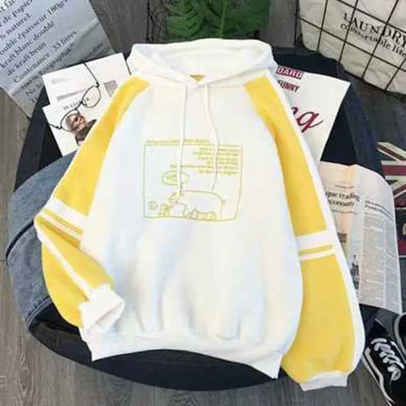 Letter Print Long Sleeve Batwing Sweatshirt Hoodie