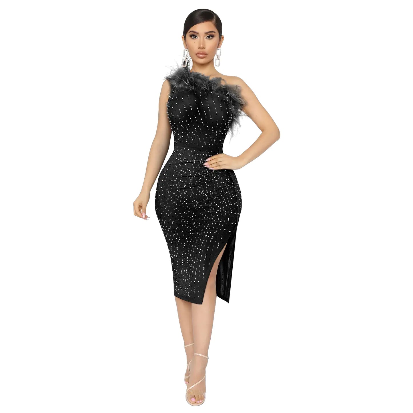 Rhinestone Dress for Women's Nightclub Party