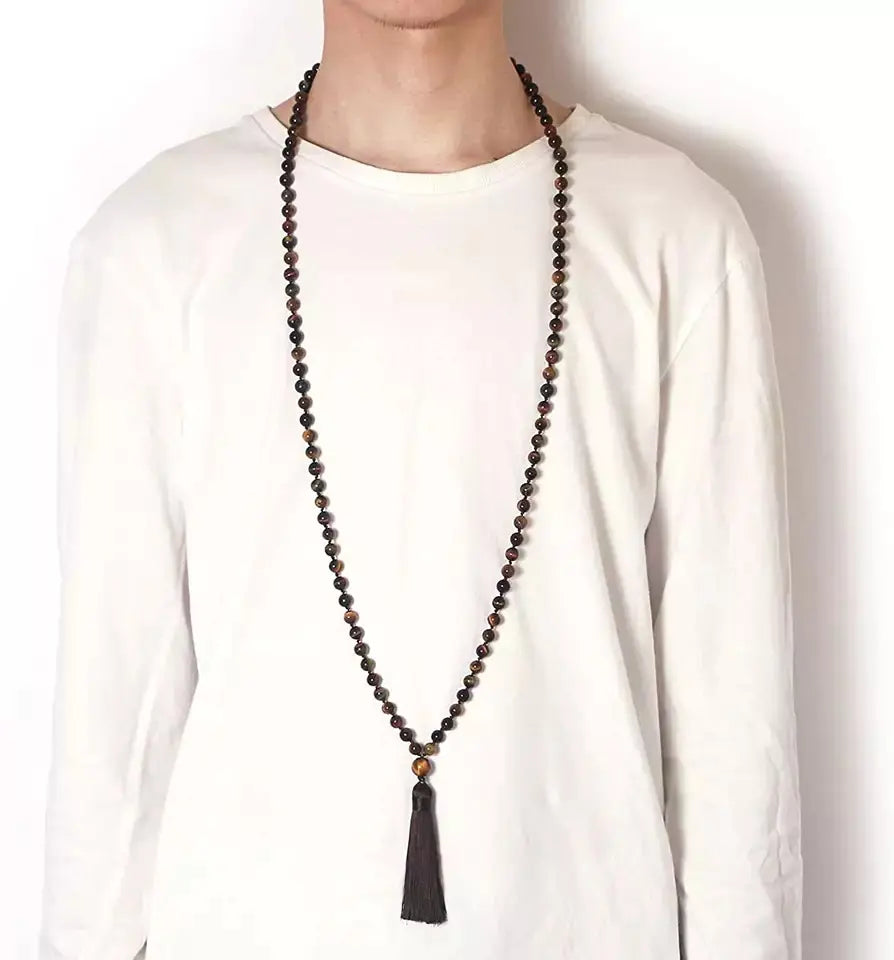 Mala Bead Long Necklace