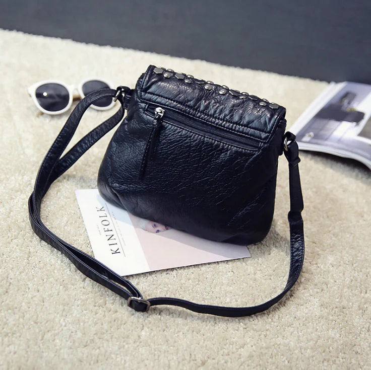 Rivet Phone Bag, Soft Leather Crossbody Purse