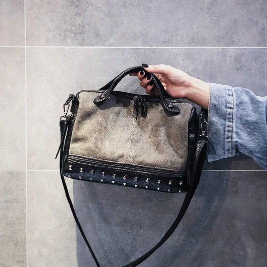 Retro Frosted Women's Boston Bag - Stylish & Versatile